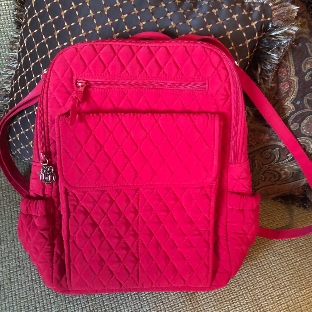 Vera Bradley quilted red backpack. Never used.